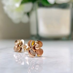 Chanel Style Camellia Flower Earrings